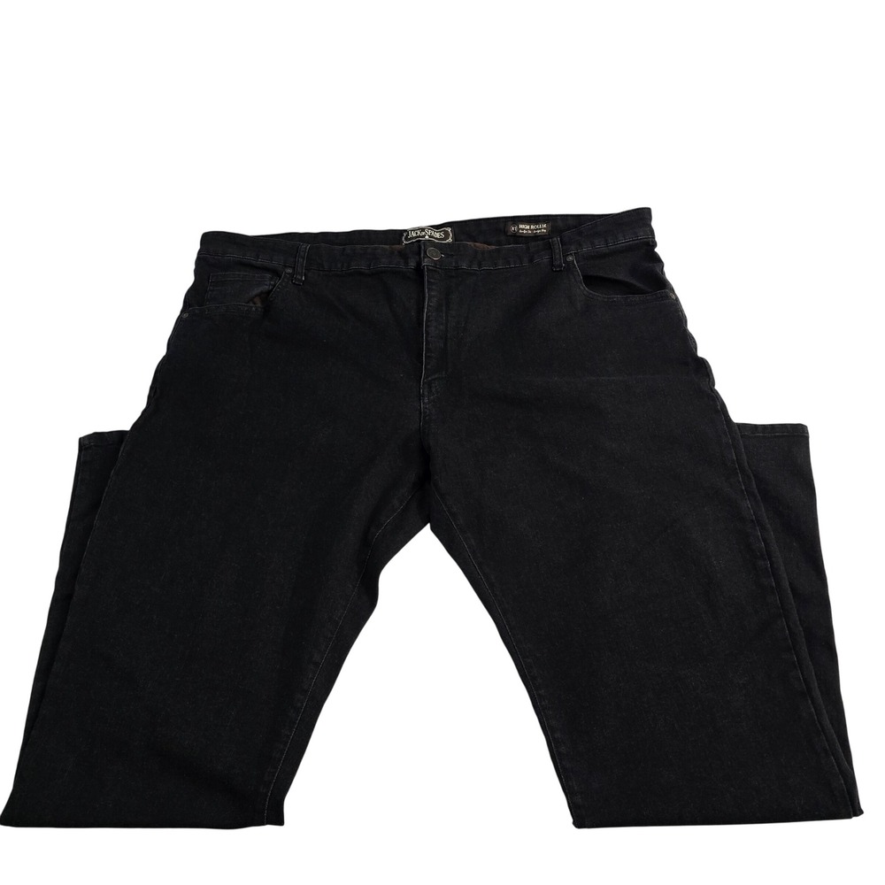 Jack of‎ Spades Mens 48x34 High Roller Comfort Fit Straight Leg Black Jeans